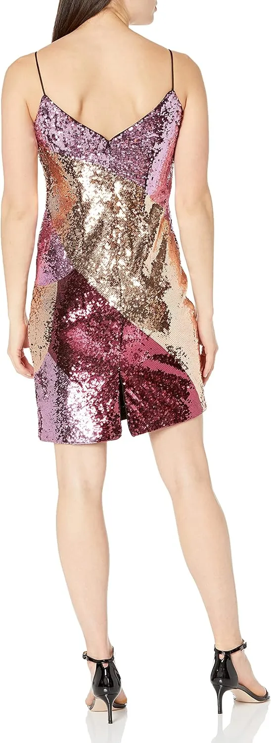 Aidan Mattox Women's Spaghetti Strap Beaded Dress