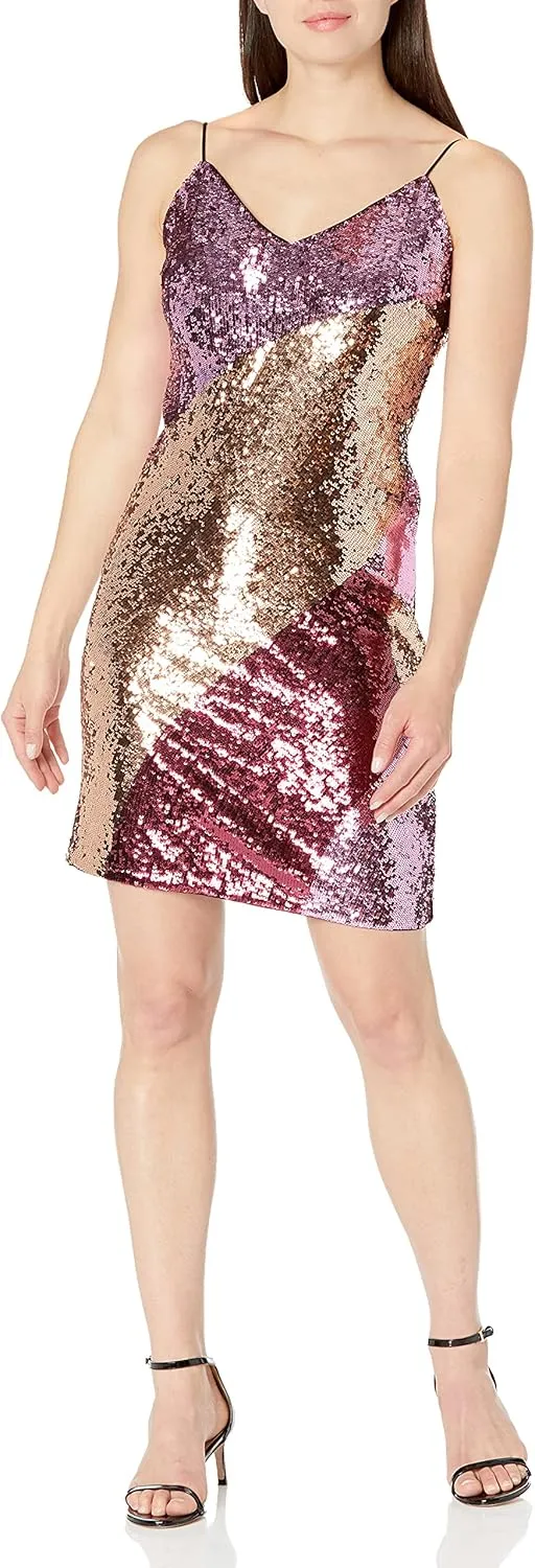 Aidan Mattox Women's Spaghetti Strap Beaded Dress