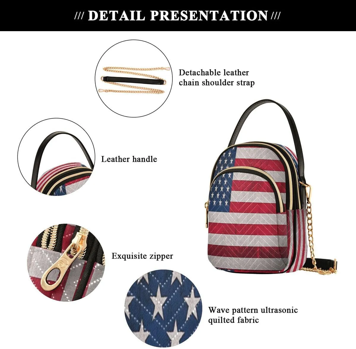 ALAZA Crossbody Bag Small Shoulder Handbags Leather Purse for Women