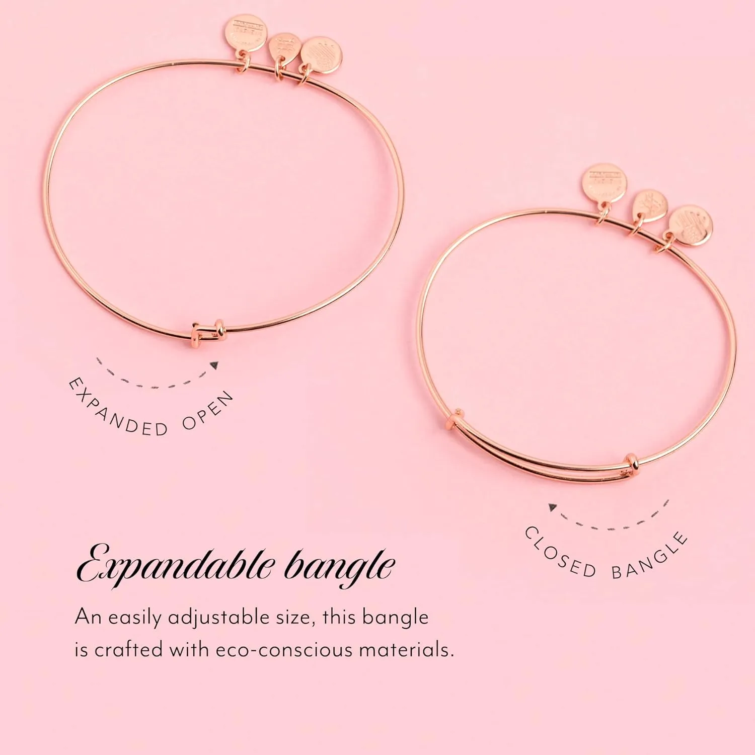 Alex and Ani Accents Majesty Metal Beaded Expandable Bangle for Women, Shiny Finish, 2 to 3.5 in
