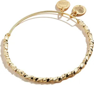 Alex and Ani Accents Majesty Metal Beaded Expandable Bangle for Women, Shiny Finish, 2 to 3.5 in