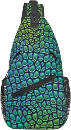 Alligator Skin Print Stylish and Practical Crossbody Bag for All Your Travel and Daily Use