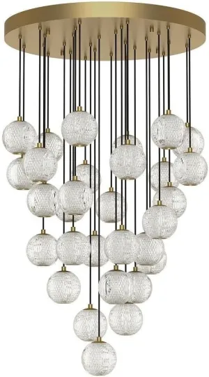 Alora MP321230NB Marni Pendant, LED, Natural Brass