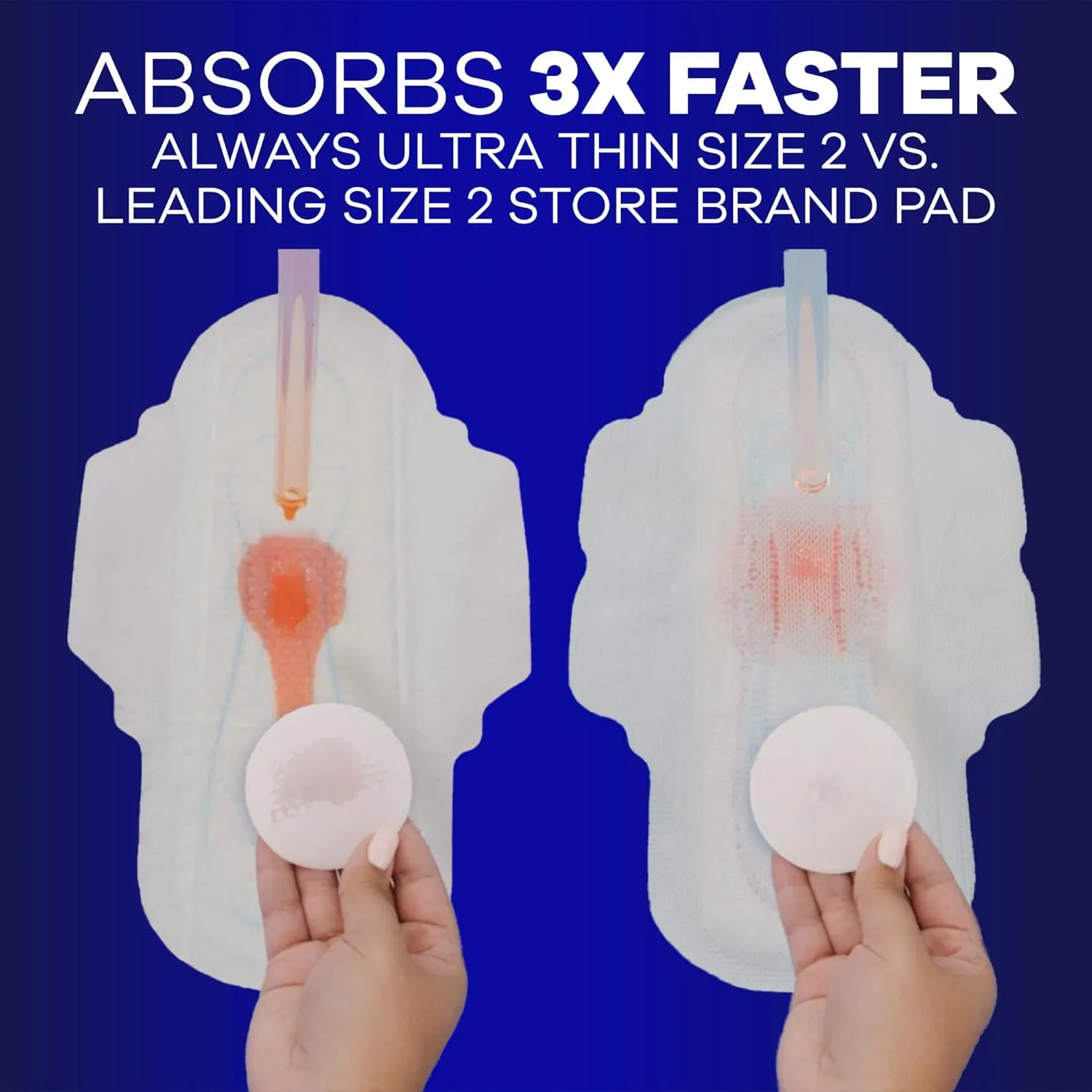 Always Ultra Thin Overnight Pads, Size 4, Overnight, Unscented, 50 Count x 3 Packs (150 Count total) (Packaging May Vary)