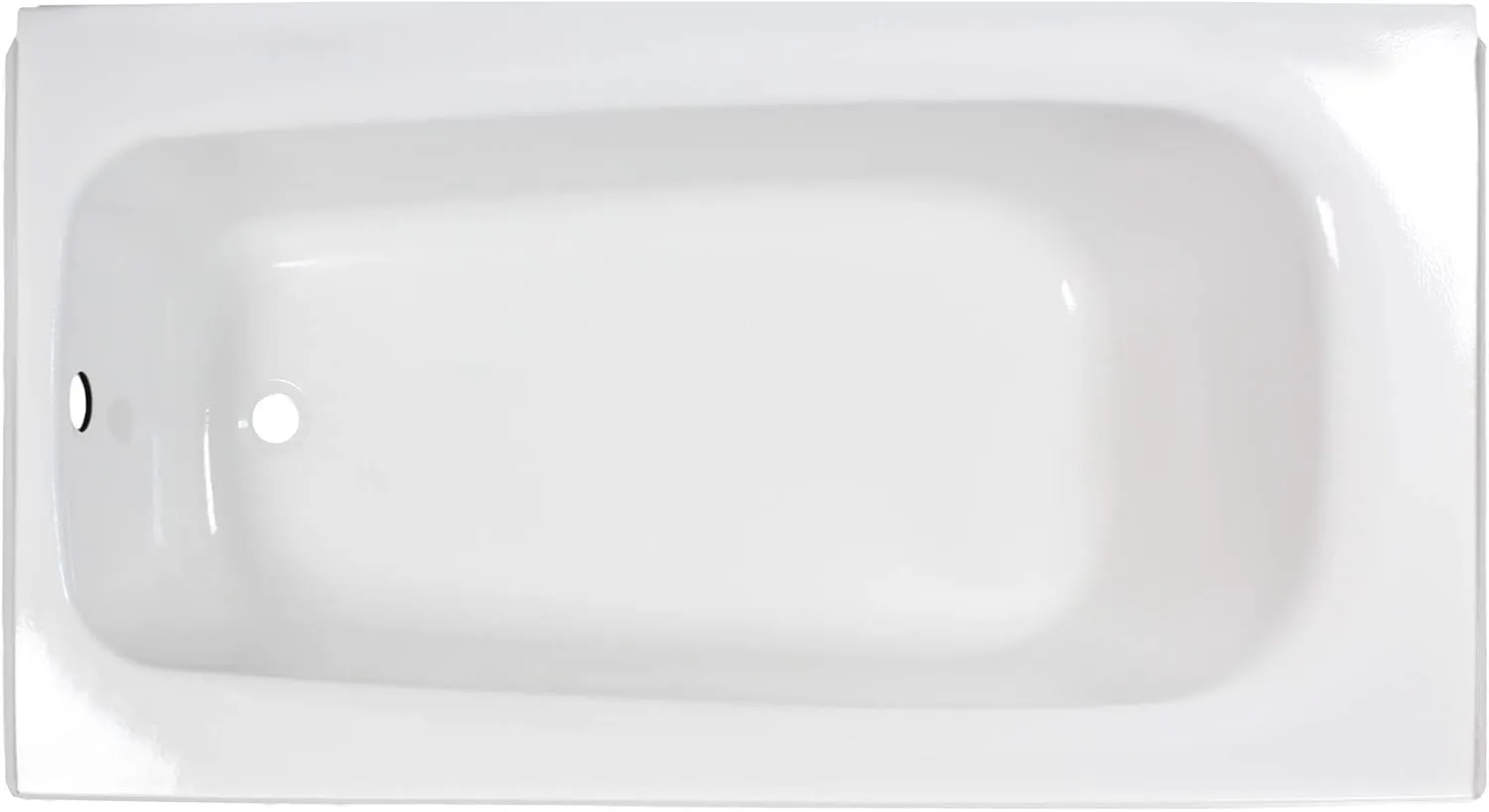 American Standard 2460002.020 Cambridge Procelain-Enameled Steel 60-In X 32-In Alcove Bathtub with Left Hand Drain, 50-60 gal, White
