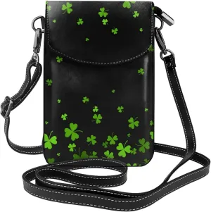 AMRANDOM Leather Small Crossbody Bags for Women Cell Phone Purse Wallet Adjustable Strap
