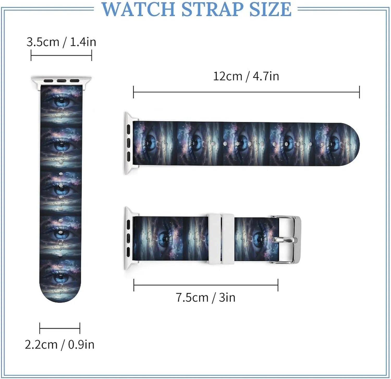 Angel Tears Watch Band Silicone Replacement Strap Quick Release Watch Strap Compatible with Apple Watch