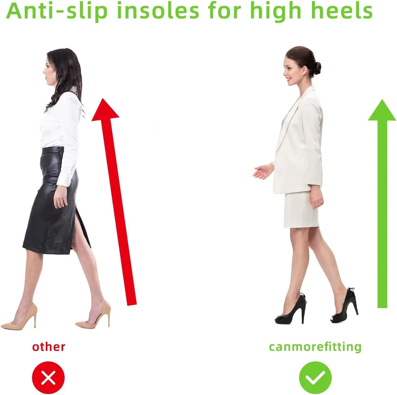 Anti-Sliding Adhesive Film Insert for High Heels, Stick Pad Stop Feet from Sliding Forward in Heels, with Anti-Odor Properties(Pink-2Pair/Pack-40)