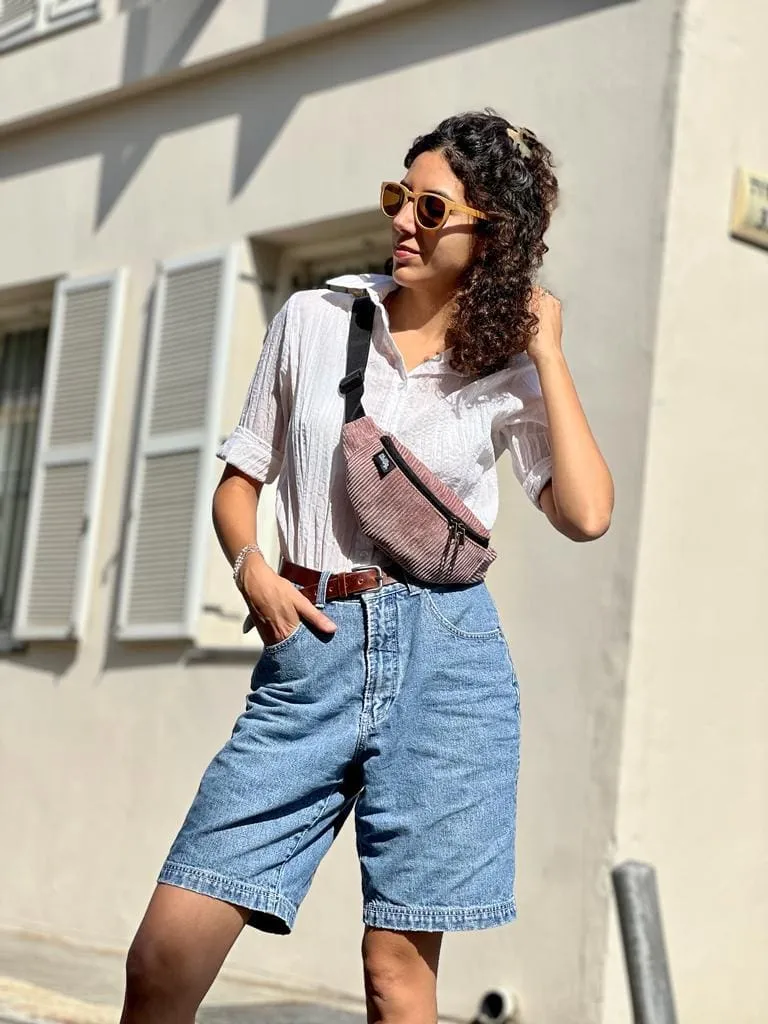 Antique Pink Corduroy 'Ronnie' Fanny Pack