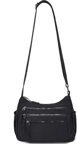 AOCINA Purses for Women Crossbody Bags Ladies Nylon Shoulder Handbag Messenger Bag Trendy Pocketbooks with Multi Pockets