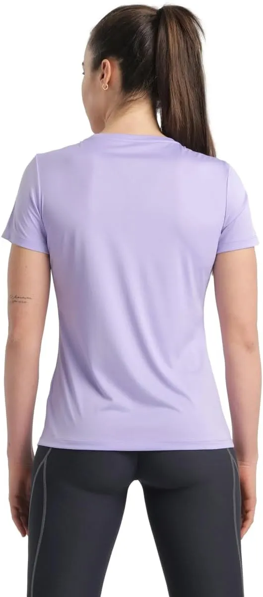 ARENA Team Women's Panel Cotton T-Shirt Short Sleeve V-Neck Active Tee Regular Fit Lightweight Athletic Top Gym Training