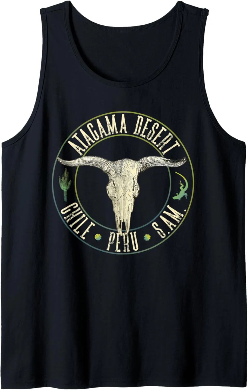 Atacama Cactus Lizard Peru Chile South America Desert Fans Tank Top