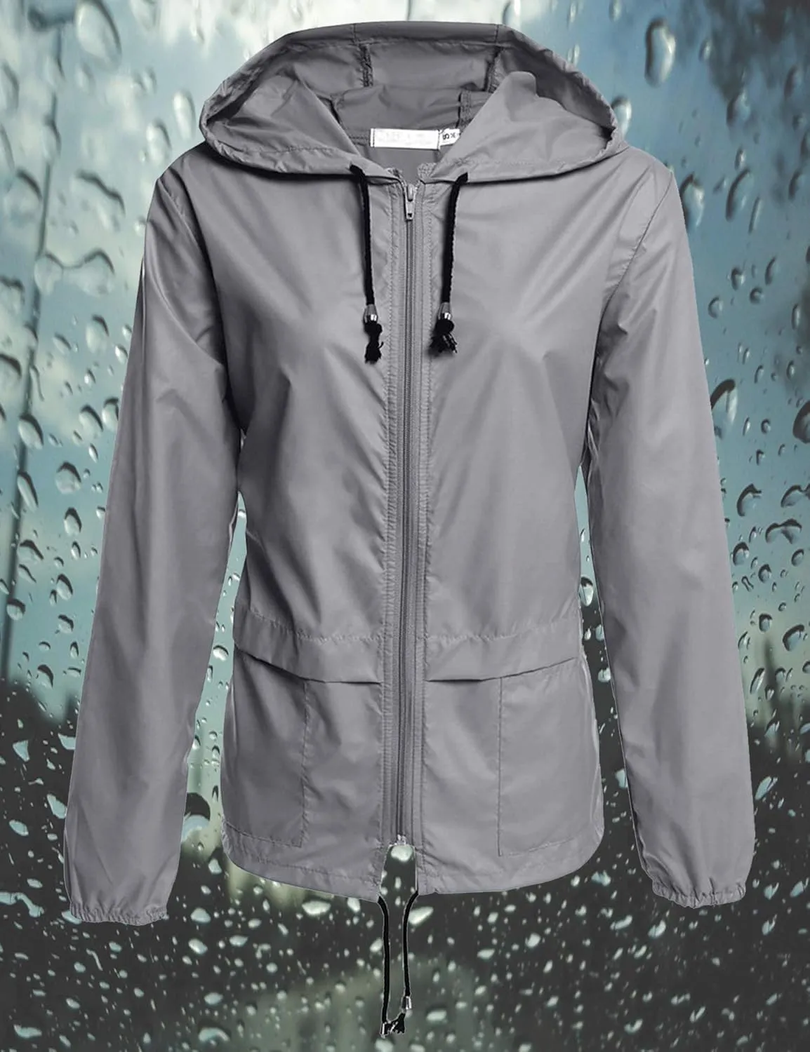 Avoogue Raincoat Women Lightweight Waterproof Rain Jackets Packable Outdoor Hooded Windbreaker