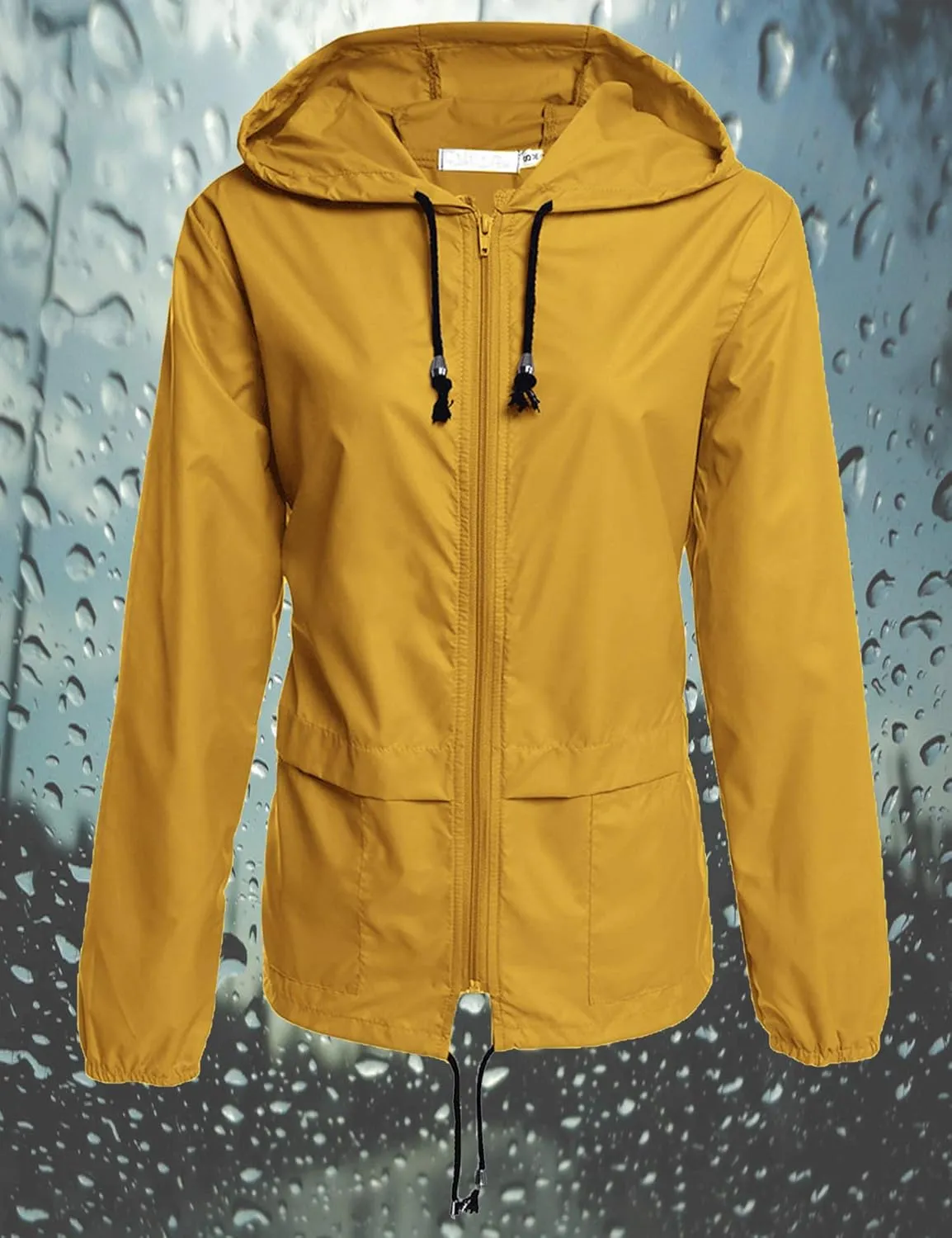 Avoogue Raincoat Women Lightweight Waterproof Rain Jackets Packable Outdoor Hooded Windbreaker
