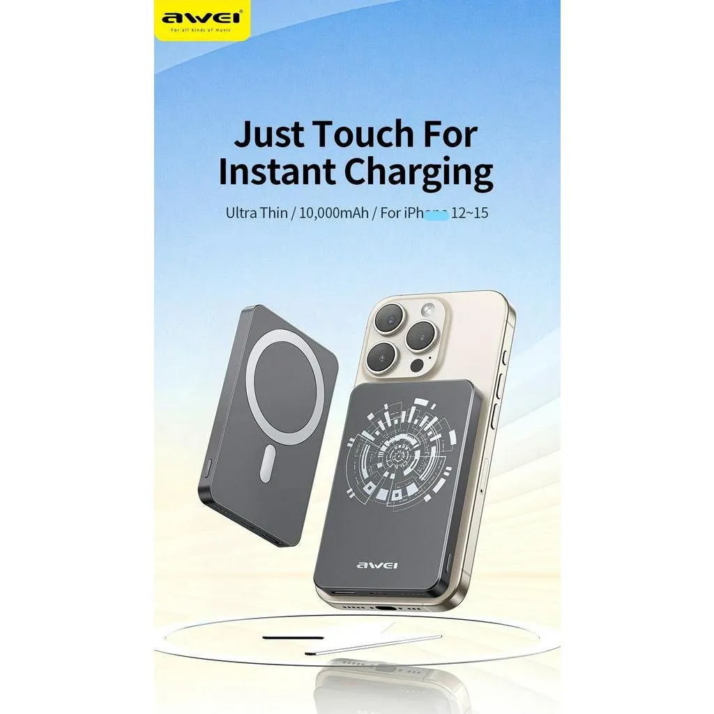 Awei Ultra-Thin Magnetic Wireless Charging 10000mAh / PD20W