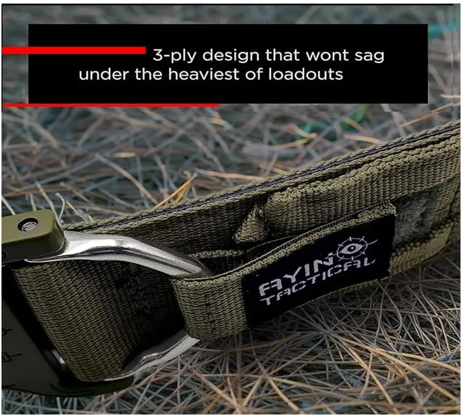 AYIN TACTICAL Quick Release Rigger MOLLE Belt - 1.5 inch Inner & 2 inch Outer Range Tactical Heavy Duty