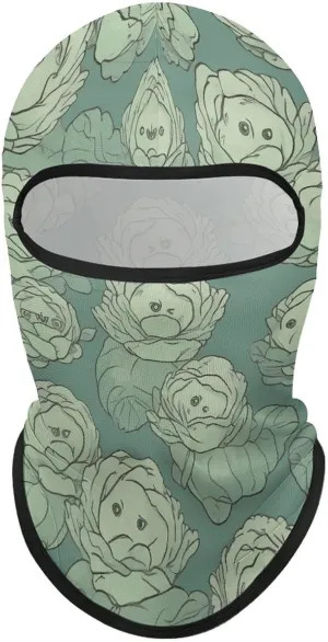 Balaclava Face Mask Sun Hat Balaclava Ski Mask Cover Cabbage Pattern UV Protection Hood Sun Protection Headgear Full Face Summer Head Cover for Men Women Cycling