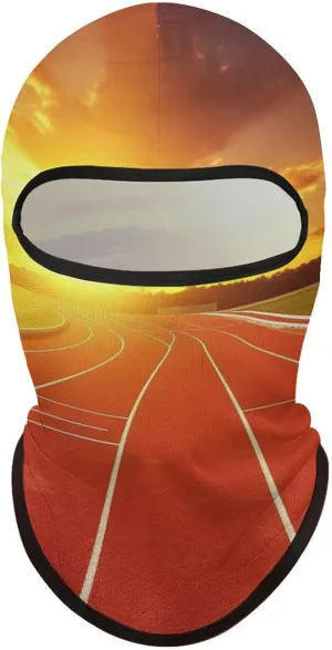 Balaclava Ski Mask Balaclava Face Mask Full Face Cover Sun Protection Hood Running Track Sunset Summer Cooling Neck Gaiter Cycling Balaclavas UV Protector Sun Head Cover for Men Women