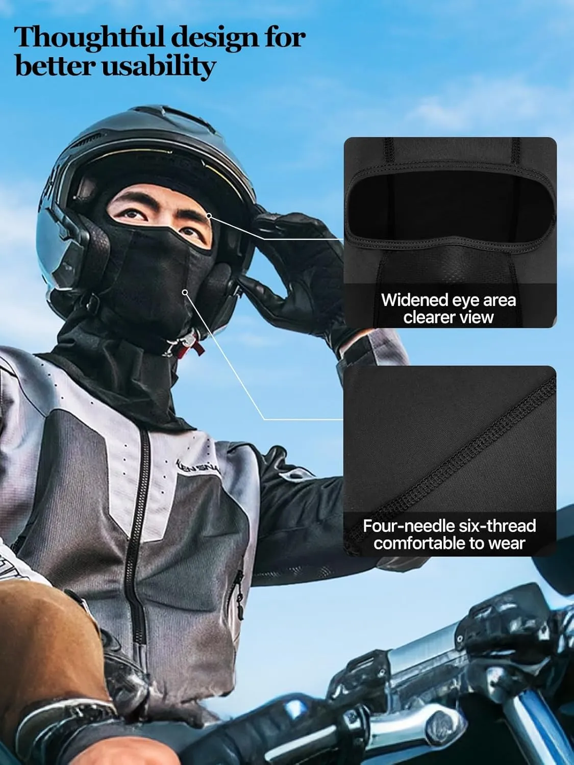Balaclava Ski Mask Quick Drying Summer Cooling UV Protector Breathable Face Mask Motorcycle Outdoor Gear for Men Women
