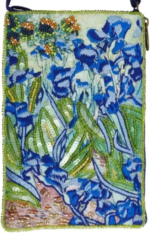 Bamboo Trading Club Bag Blue Irises, 7.5-inch Width