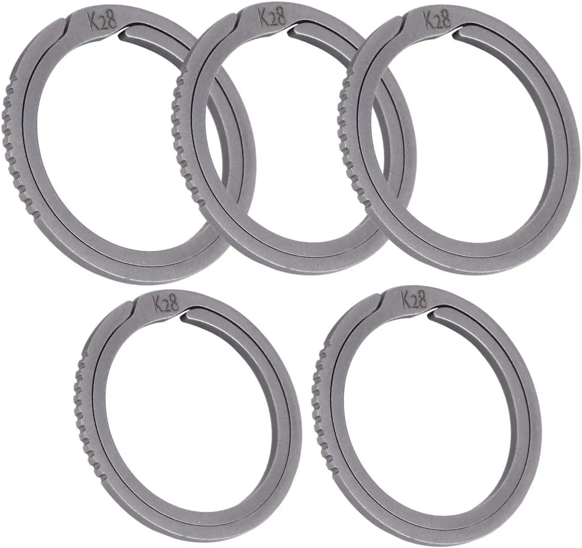 BANG TI Titanium Quick Release Side Pushing Key Rings Labor Saving Bulk Kit