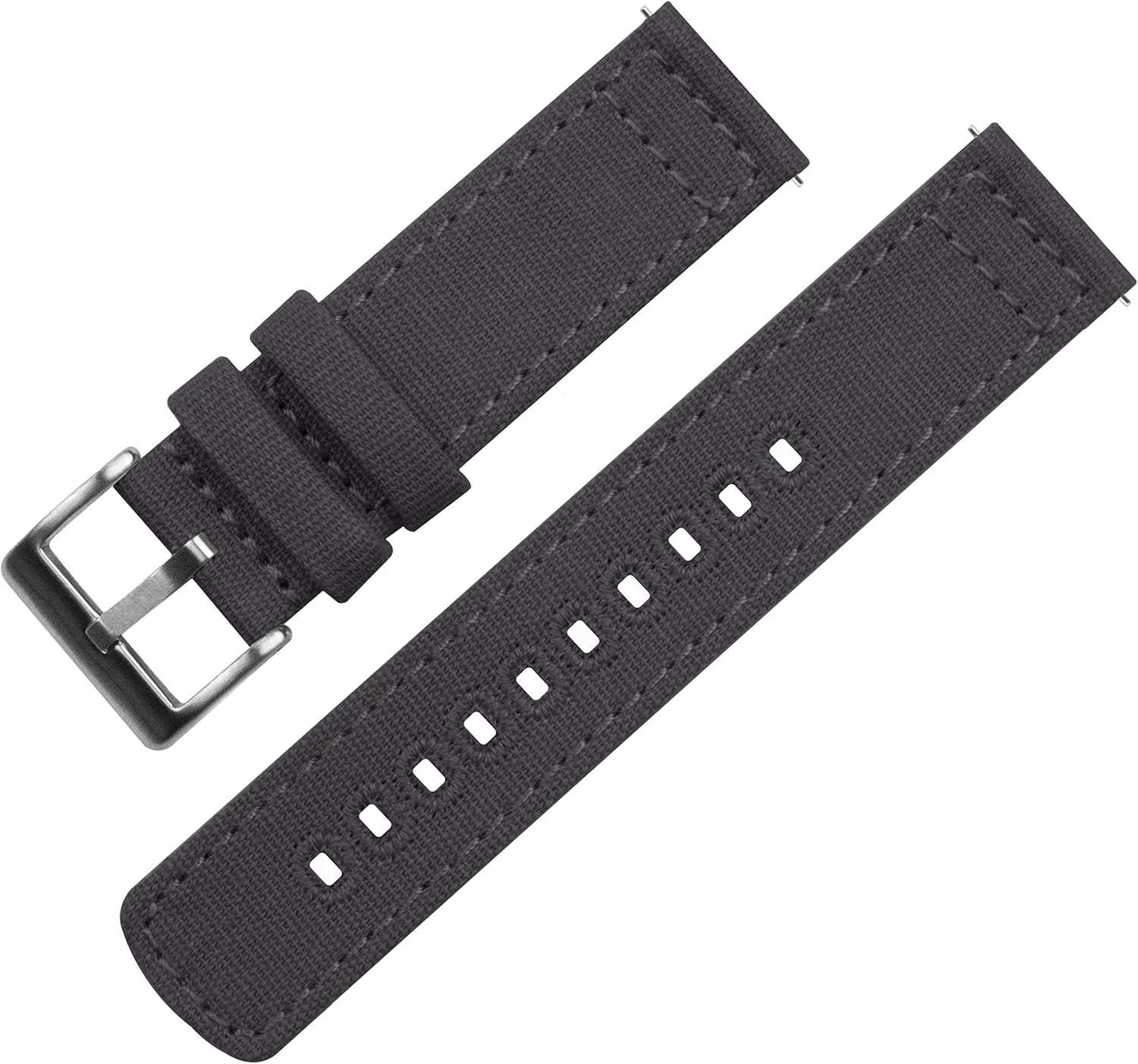 BARTON Canvas Quick Release Watch Band Straps - Choose Color & Width - 18mm, 19mm, 20mm, 21mm, 22mm, 23mm, or 24mm