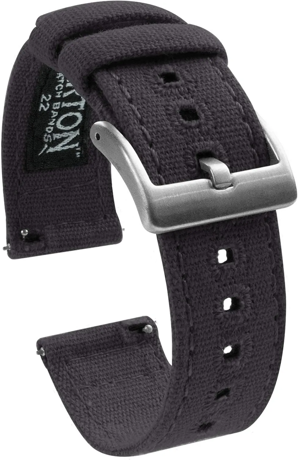 BARTON Canvas Quick Release Watch Band Straps - Choose Color & Width - 18mm, 19mm, 20mm, 21mm, 22mm, 23mm, or 24mm