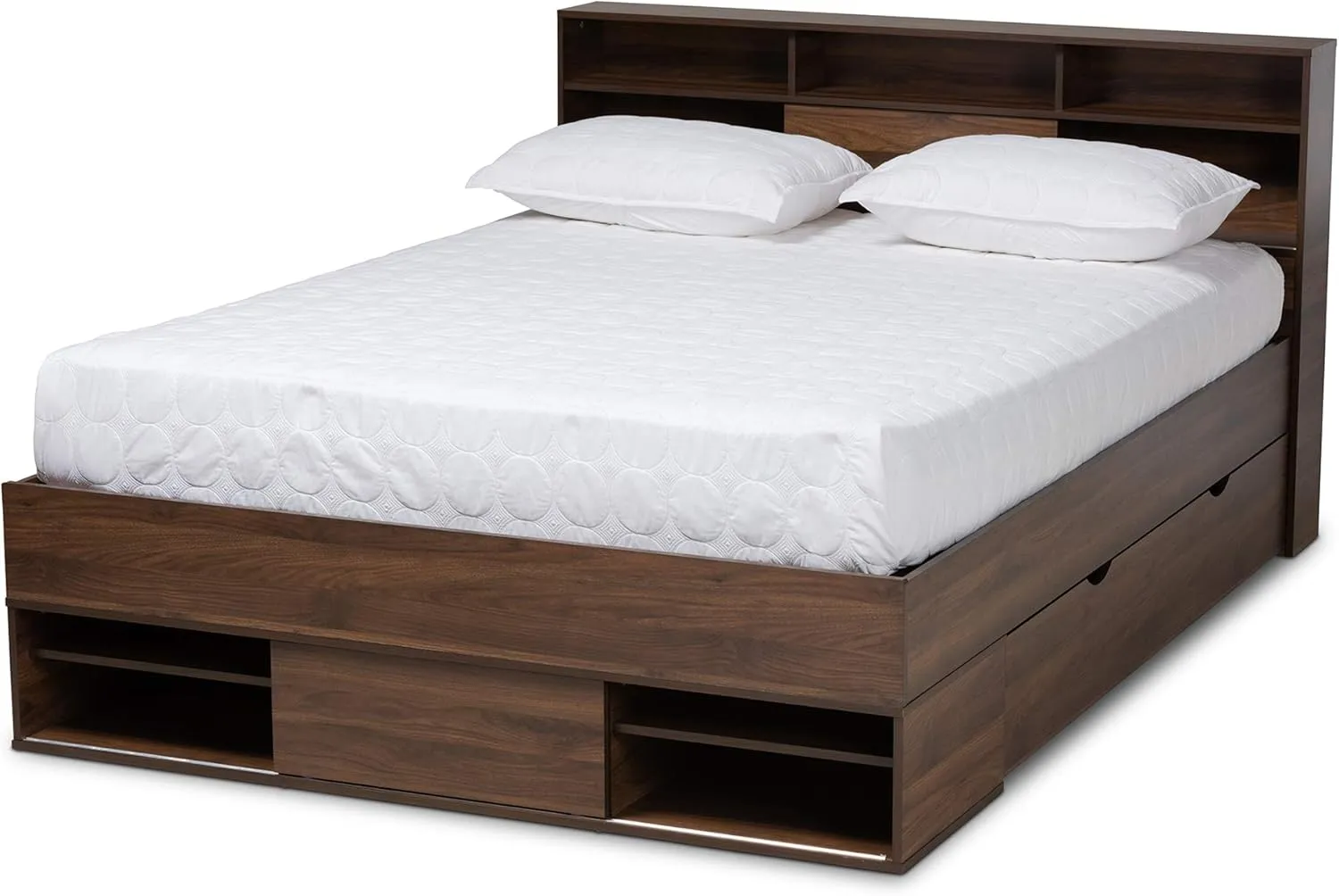 Baxton Studio Beds (Platform), Queen, Dark Brown