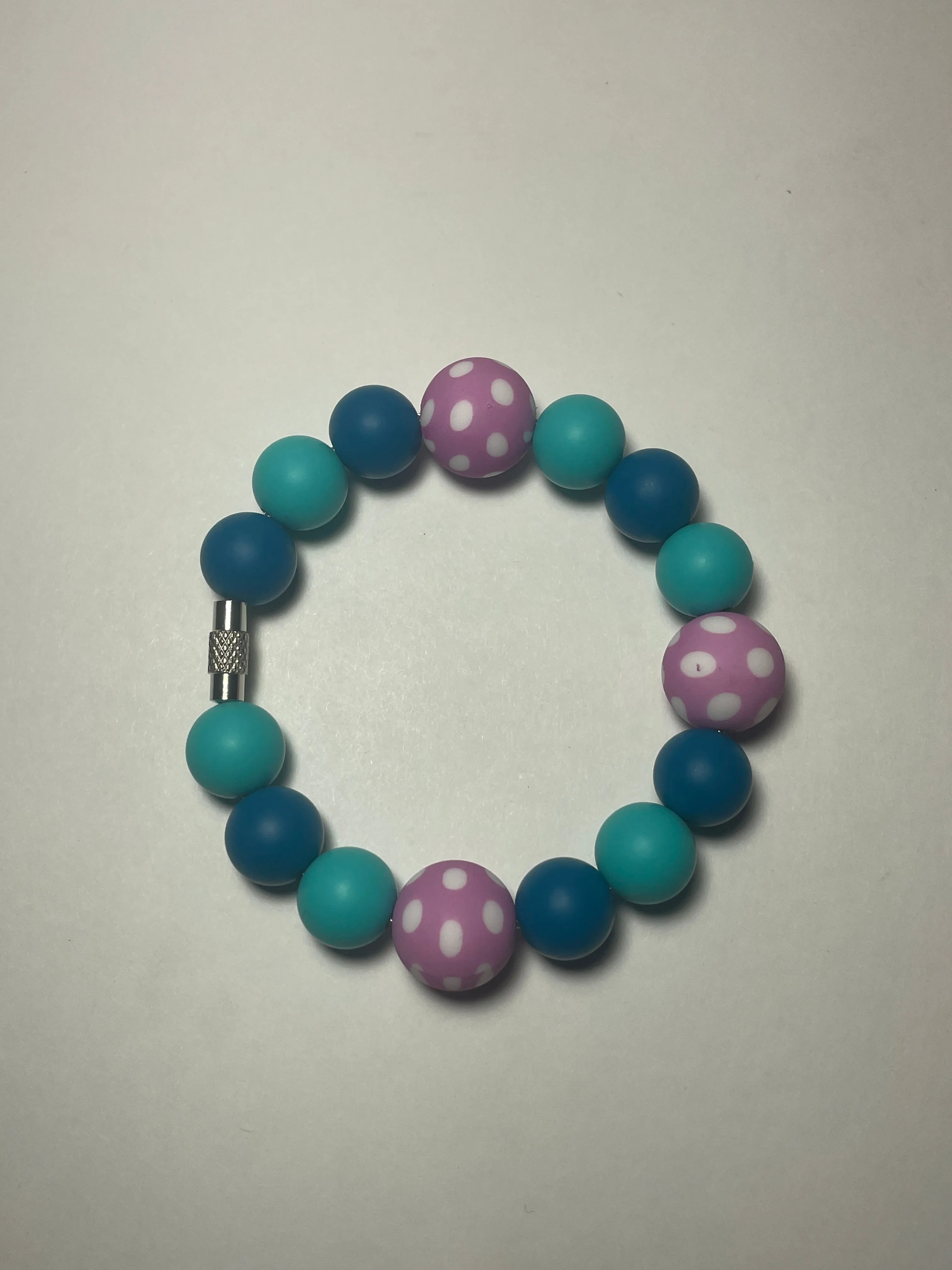 Beaded Charms Purple Dots