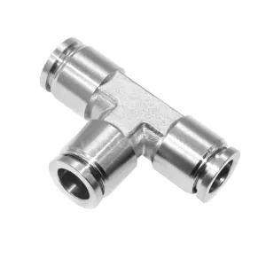 Beduan Union Tee 1/2", 304 Stainless Steel 3 Way Tee Air Tank Air Bags for Truck Pneumatic Fitting Transfer Kit Air Line Tubing Hose Tube