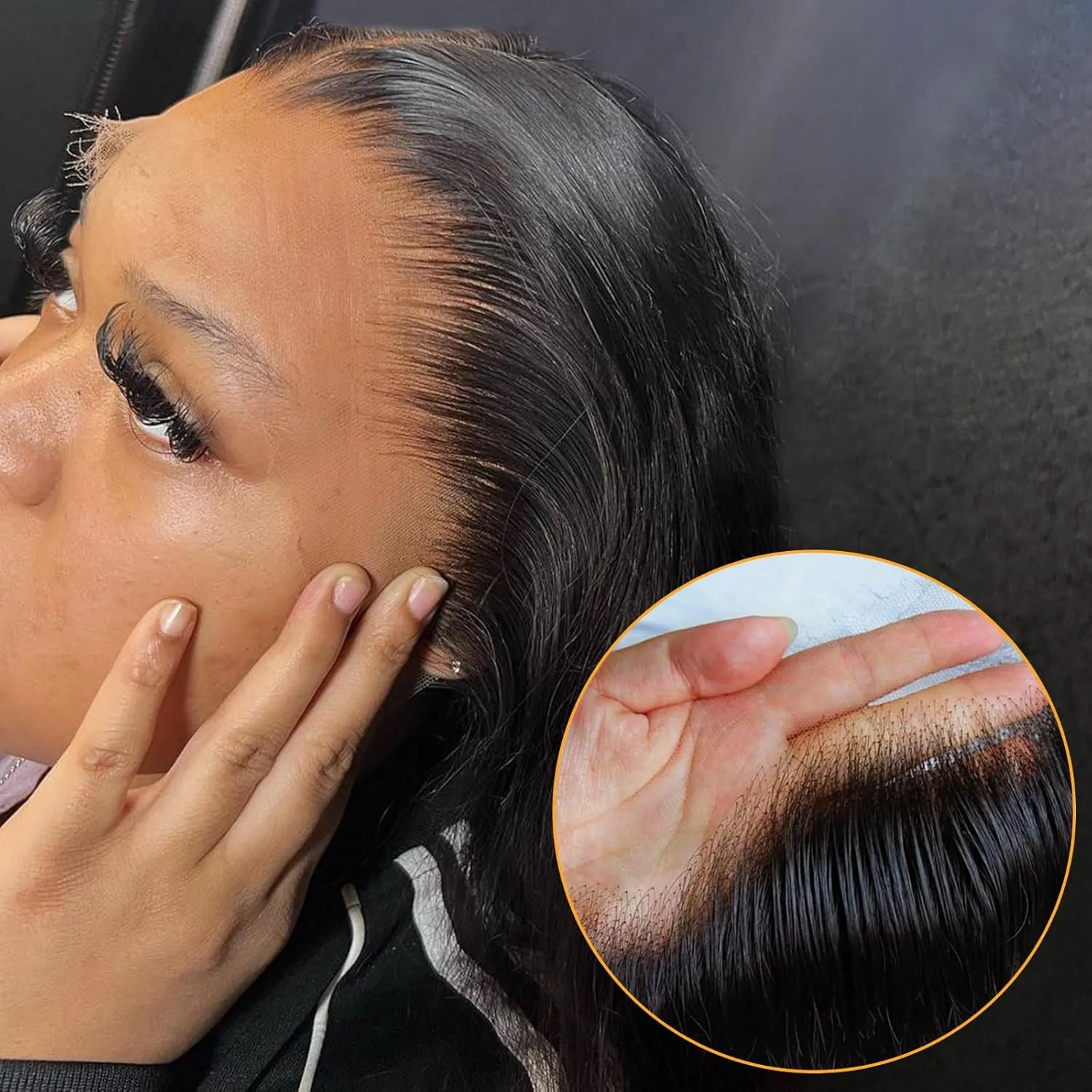 BEEOS 13x4 Skinlike Real HD Lace Frontal Only, 0.10mm Ultra-thin Invisible HD Lace Vivid Clean Pre-plucked Hairline Silky Straight Human Hair Frontal 14 Inch