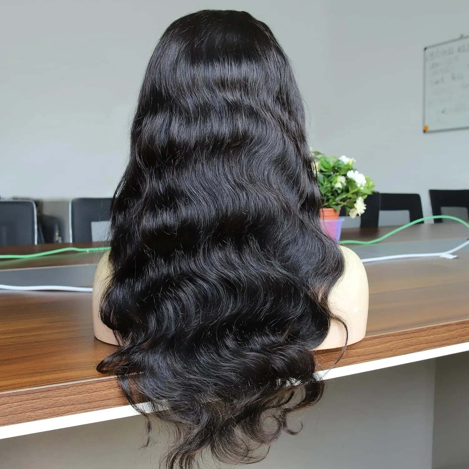 BEEOS 5x5 SKINLIKE Real HD Lace Closure Wig, Body Wave 180% Density 0.10mm Ultra-thin Swiss Lace Pre-plucked Bleached Small Knots With Baby Hair Natural Black Human Hair Wigs 20 Inch