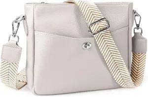 befen Genuine Leather Crossbody Bags for Women, Women's Shoulder Purse Hobo Handbags with Adjustable Wide Strap