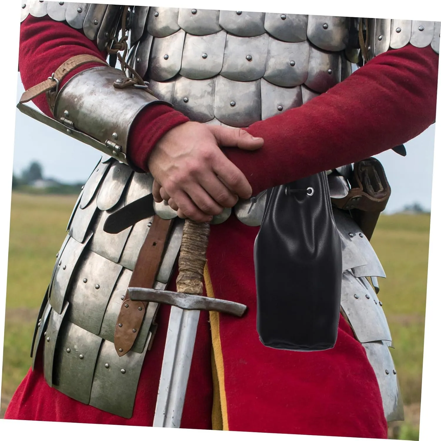BESPORTBLE Medieval Knight Renaissance Pirate Cosplay Draw Waist Bag Accessories Medieval Coin Waist Bag Medieval