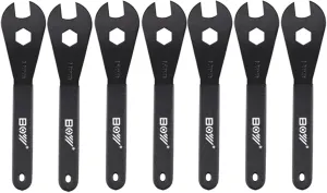Bicycle Spanner,Bike Cone Wrench Set Tool,Durable Multi-Function,Carbon Steel,(13, 14, 15, 16, 17, 18, 19mm) Bicycle Wheel Hub Axle Nut Install Remover (7 pieces (13,14,15,16,17,18,19))