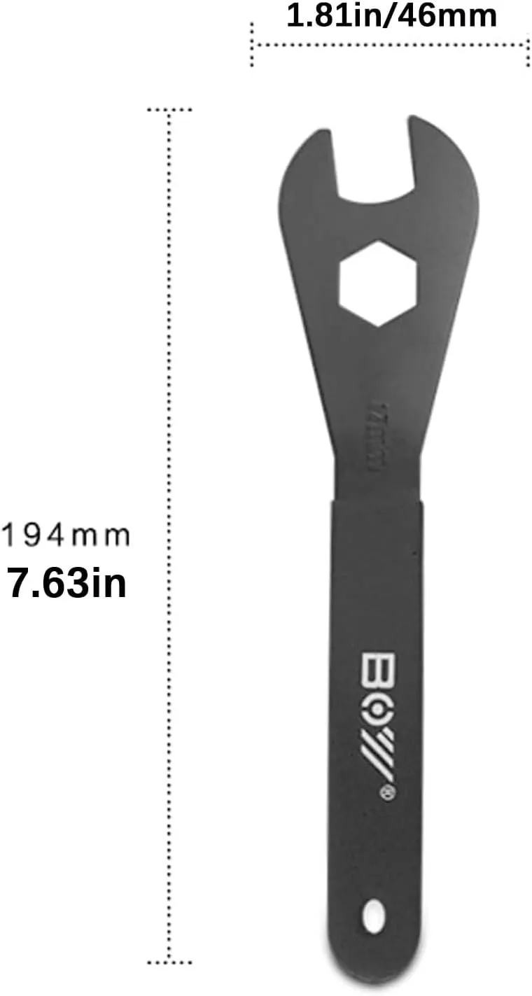 Bicycle Spanner,Bike Cone Wrench Set Tool,Durable Multi-Function,Carbon Steel,(13, 14, 15, 16, 17, 18, 19mm) Bicycle Wheel Hub Axle Nut Install Remover (7 pieces (13,14,15,16,17,18,19))