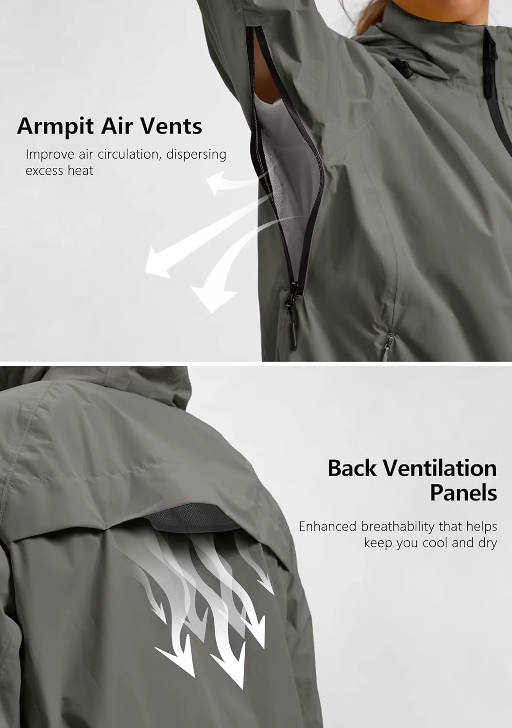 Bikewa Women's Cycling Rain Jackets Waterproof Windbreaker Lightweight Running Windproof Reflective Jacket Packable Hooded