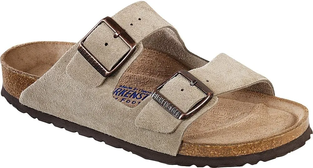 Birkenstock Arizona Soft Footbed - Suede (Unisex) Taupe Suede 38 (US Men's 5-5.5, US Women's 7-7.5) Regular