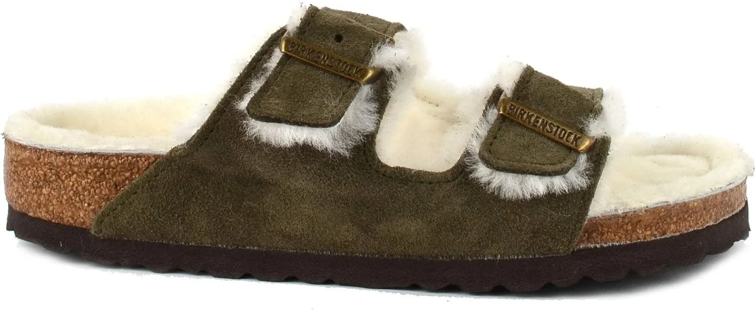 Birkenstock Arizona Suede Lambskin Green