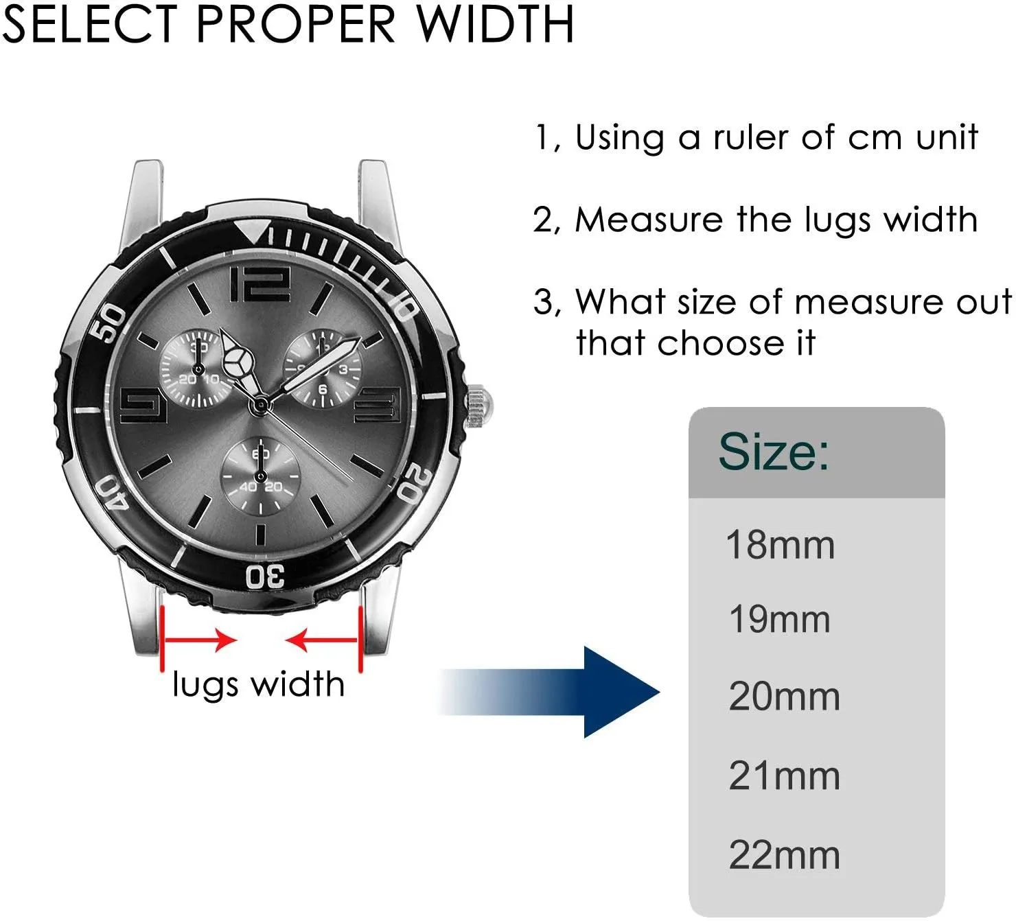 BISONSTRAP Watch Strap 18mm 19mm 20mm 21mm 22mm, Quick Release Silicone Watch Bands for Men Women