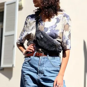 Black Corduroy 'Ronnie' Fanny Pack