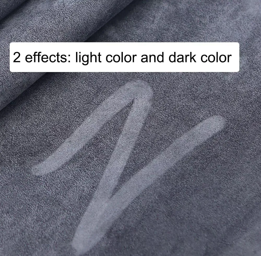 Black Faux Suede Fabric Wrap Self Adhesive Suede Sheet Film Sticker Stretch Car Interior Wrap for DIY Craft Handmade(Black,16x79 inch)