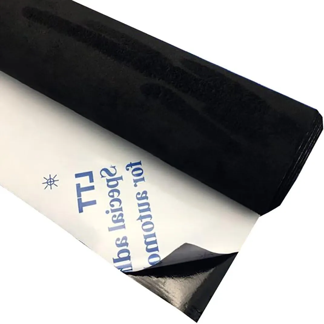 Black Faux Suede Fabric Wrap Self Adhesive Suede Sheet Film Sticker Stretch Car Interior Wrap for DIY Craft Handmade(Black,16x79 inch)