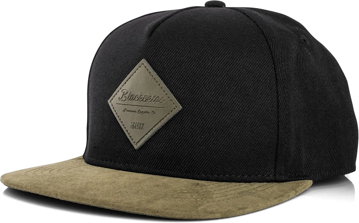 Blackskies Port Snapback Cap | Unisex Baseball Hat Cap Faux Suede Visor Suede