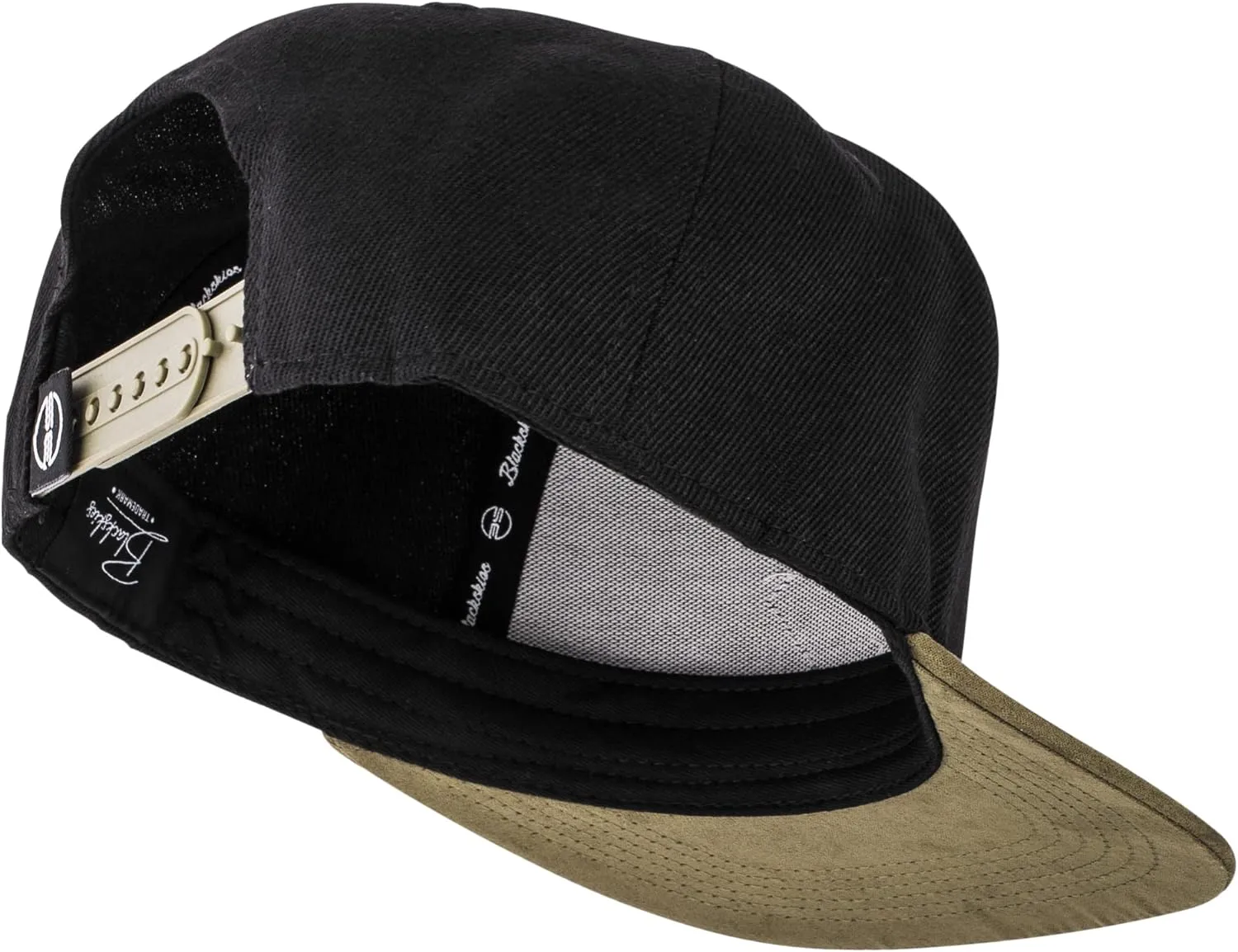Blackskies Port Snapback Cap | Unisex Baseball Hat Cap Faux Suede Visor Suede