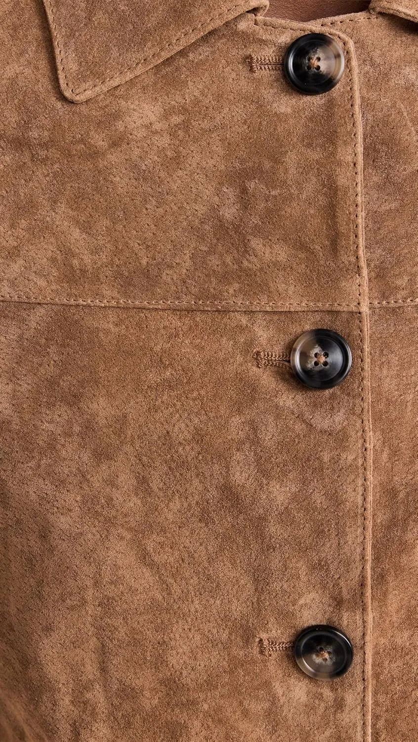 [BLANKNYC] Womens Women's Real Suede Trench Coat