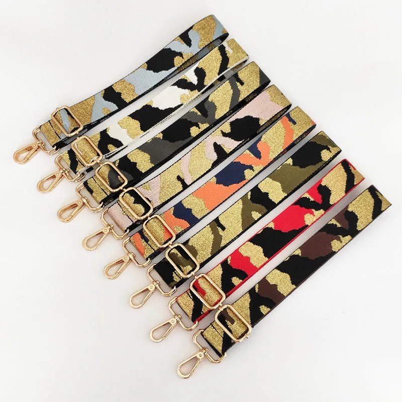 Blush Metallic Camo Bag Strap
