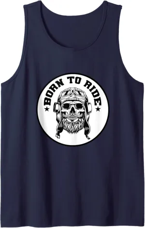Born Rider Biker Skull Eternal Rider Ride Legacy gift Tank Top
