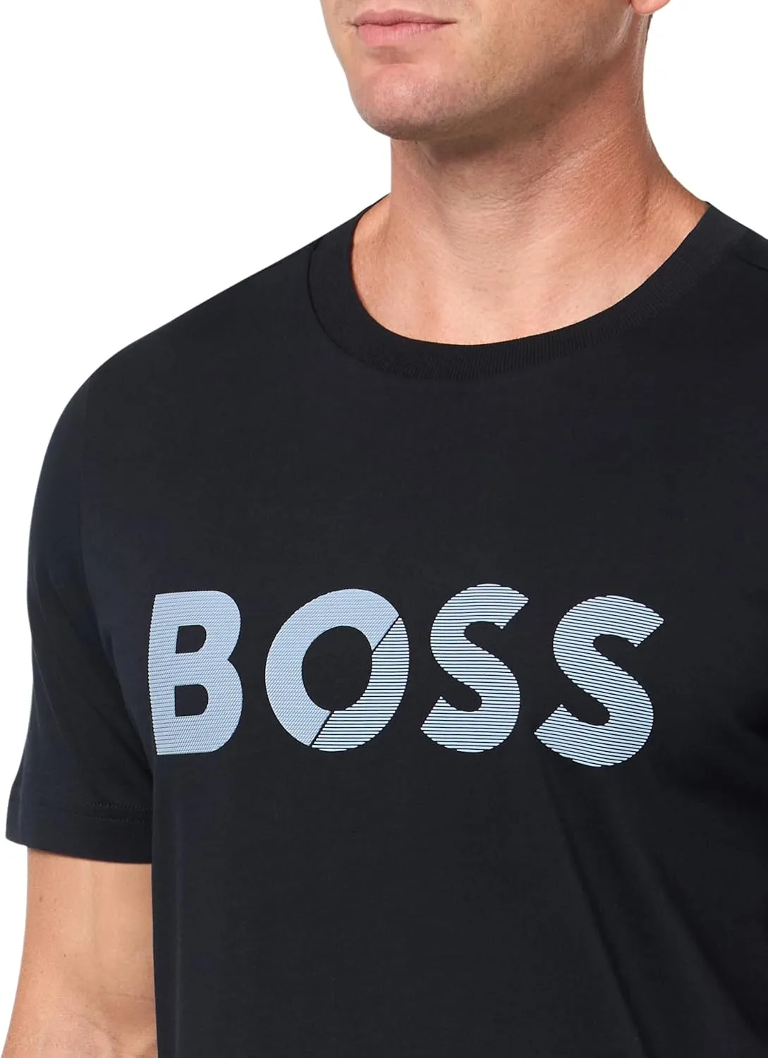 BOSS Men's Shade Embossed Logo Cotton T-Shirt