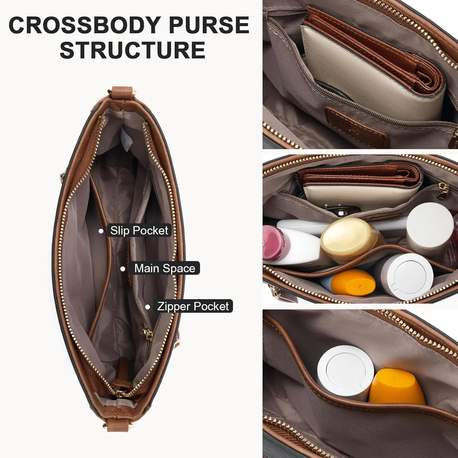 BOSTANTEN Crossbody Bags for Women Vegan Leather Hobo Purses Shoulder Handbags with Detachable Guitar Strap